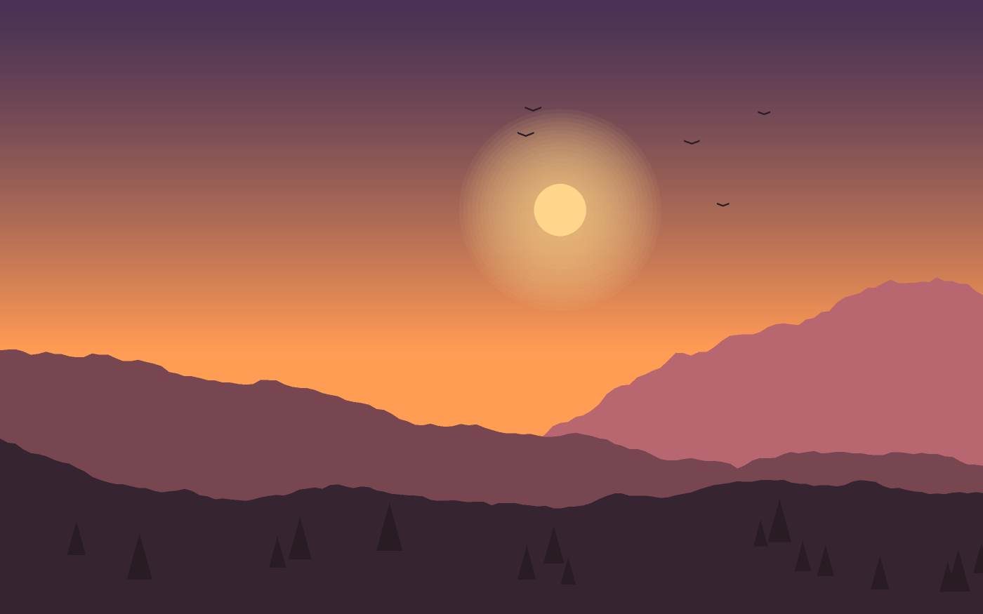 Illustrazione di un paesaggio